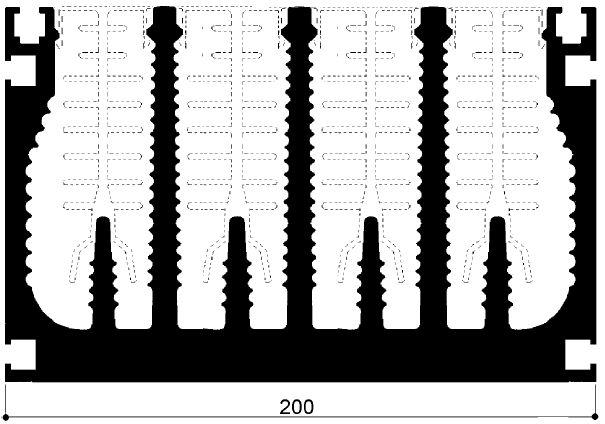 code art. FM641 : Dissipateurs thermiques en aluminium en barres