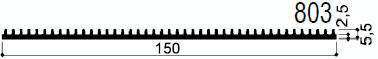 code art. FM803 : Dissipateurs thermiques en aluminium en barres 