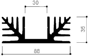 code art. FM806 : Dissipateurs thermiques en aluminium en barres