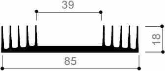 code art. FM819 : Dissipateurs de chaleur en aluminium dans les barres