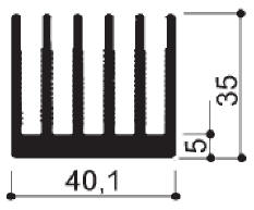 code art. FM834 : Dissipateurs thermiques en aluminium en barres