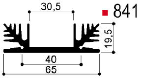 code art. FM841 : Dissipateurs de chaleur en aluminium dans les barres