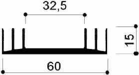 code art. FM843 : Dissipateurs thermiques en aluminium en barres