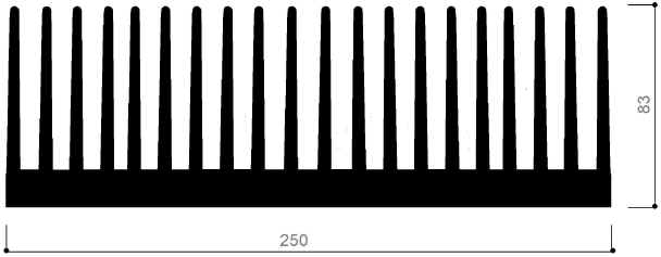 code art. FM875 : Dissipateurs thermiques en aluminium en barres