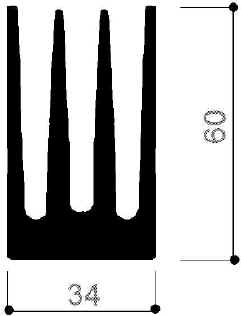 code art. FM884 : Dissipateurs thermiques en aluminium en barres