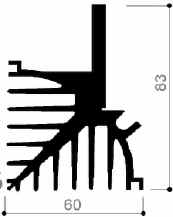 code art. FM913 : Dissipateurs thermiques en aluminium en barres