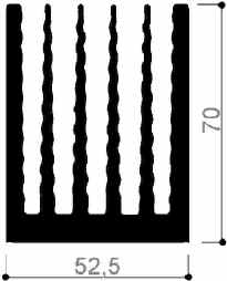 code art. FM916 : Dissipateurs thermiques en aluminium en barres