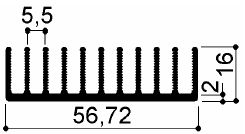 code art. FM939 : Dissipateurs de chaleur en aluminium dans les barres
