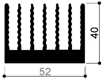 code art. FM963 : Dissipateurs thermiques en aluminium en barres