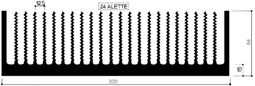 code art. FM979 : dissipateurs de chaleur en aluminium dans les barres