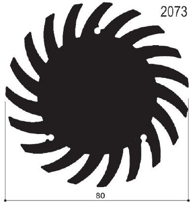 Code Kunst. FM20723: Aluminium-Kühlkörper in Stäben