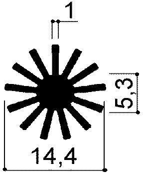 cod art. FM2142 : Radiatoare din aluminiu în bare