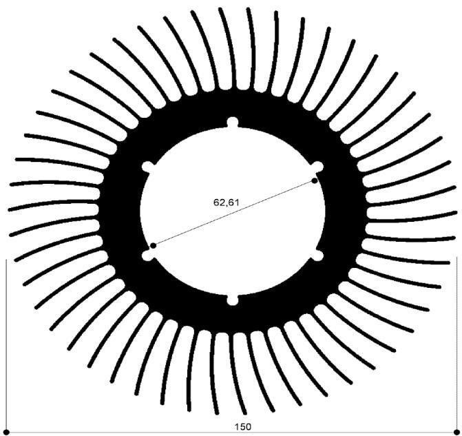 code art. FM515 : Aluminum heat sinks in bars