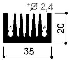 kod sztuka. FM2119: Aluminiowe radiatory w prętach