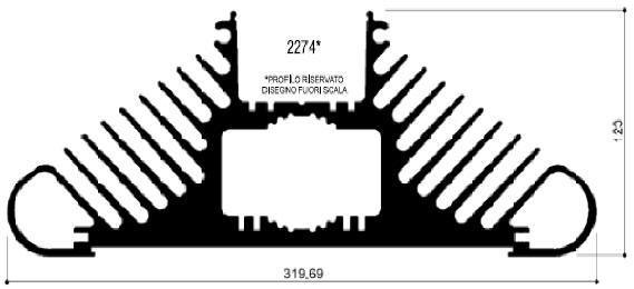 cod artă. FM2274 : Radiatoare din aluminiu în bare