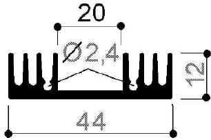 code art. FM2134: Aluminum heat sinks in bars