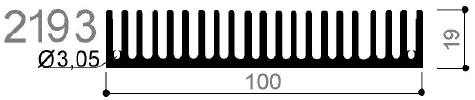 code art. FM2193 : Aluminum heat sinks in bars