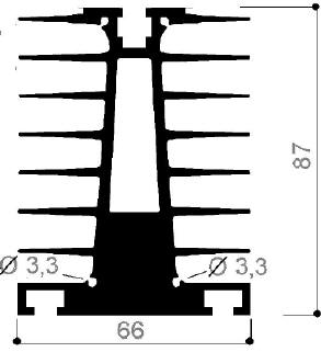 code art. FM2198 : Aluminum heat sinks in bars