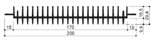 code art. FM2234 : Aluminum heat sinks in bars