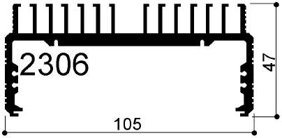 code art. FM2306 : Aluminum heat sinks in bars