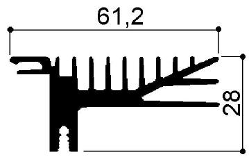 code art. FM413 : Aluminum heat sinks in bars 