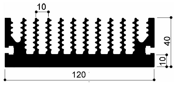 code art. FM432 : Aluminum heat sinks in bars