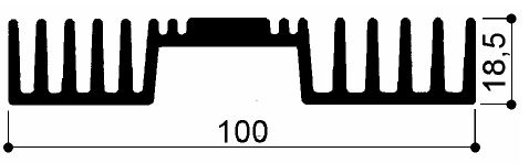 code art. FM443 : Aluminum heat sinks in bars