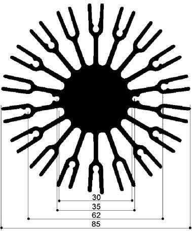 code art. FM529 : Aluminum heat sinks in bars