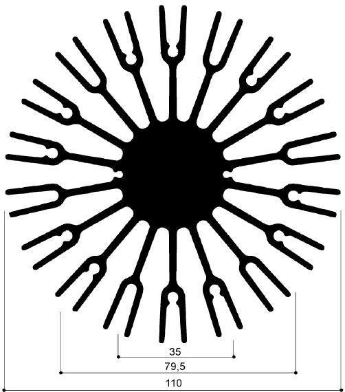 code art. FM532 : Aluminum heat sinks in bars