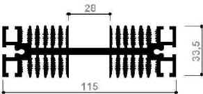 code art. FM602 : Aluminum heat sinks in bars