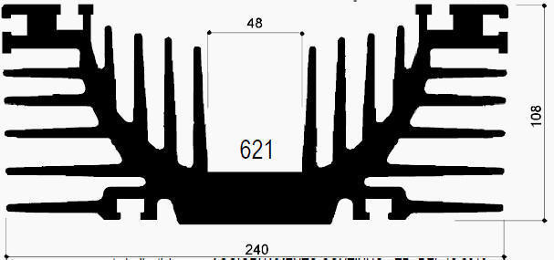 code art. FM621 : Aluminum heat sinks in bars