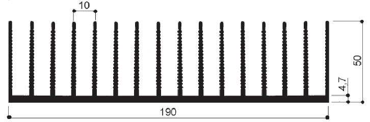 code art. FM804 : Aluminum heat sinks in bars