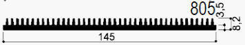 code art. FM805 : Aluminum heat sinks in bars