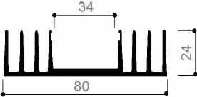 code art. FM818 : Aluminum heat sinks in bars