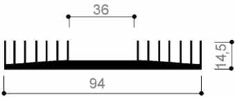 code art. FM820 : Aluminum heat sinks in bars