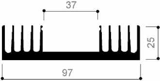 code art. FM823 : Aluminum heat sinks in bars