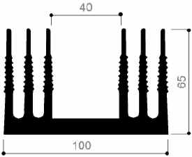 code art. FM825 : Aluminum heat sinks in bars