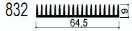 code art. FM832 : Aluminum heat sinks in bars