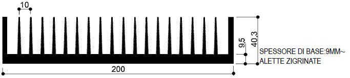 code art. FM835 : Aluminum heat sinks in bars