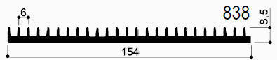 code art. FM838 : Aluminum heat sinks in bars