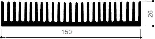 code art. FM848: Aluminum heat sinks in bars