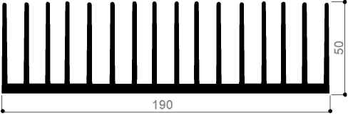 code art. FM851: Aluminum heat sinks in bars