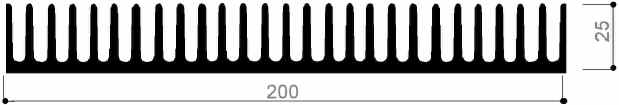 code art. FM853 : Aluminum heat sinks in bars