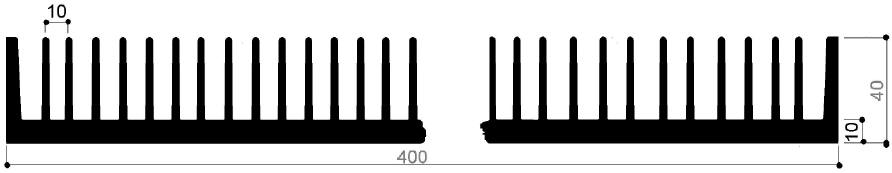 code art. FM871 : Aluminum heat sinks in bars