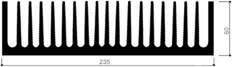 code art. FM873 : Aluminum heat sinks in bars