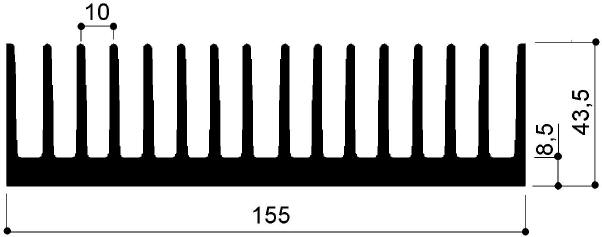 code art. FM878 : Aluminum heat sinks in bars