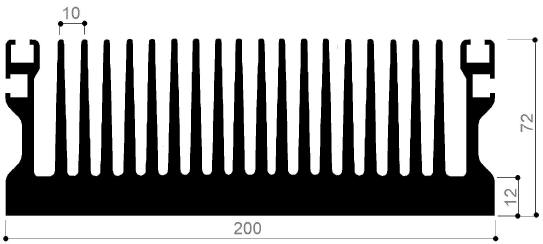 code art. FM879 : Aluminum heat sinks in bars