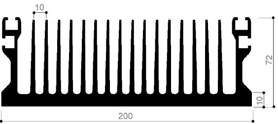 code art. FM880 : Aluminum heat sinks in bars