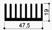 code art. FM882 : Aluminum heat sinks in bars