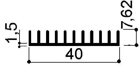 code art. FM883 : Aluminum heat sinks in bars